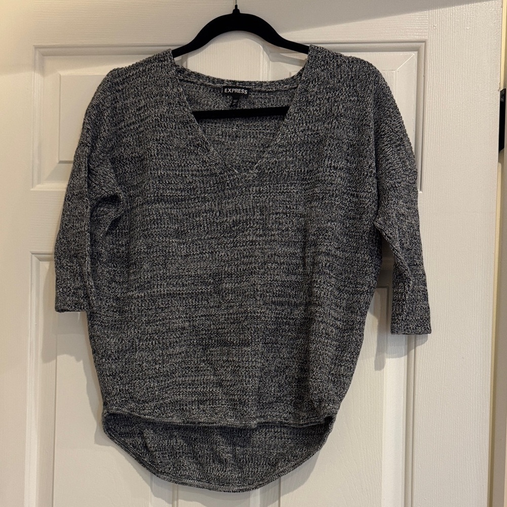 Express Charcoal Knit Top
